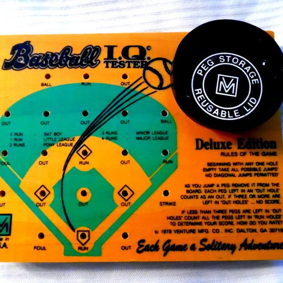 Games Vintage Baseball Iq Tester Game Poshmark